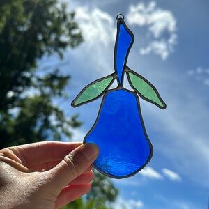 Vintage Pear Stained Glass Sun Catcher